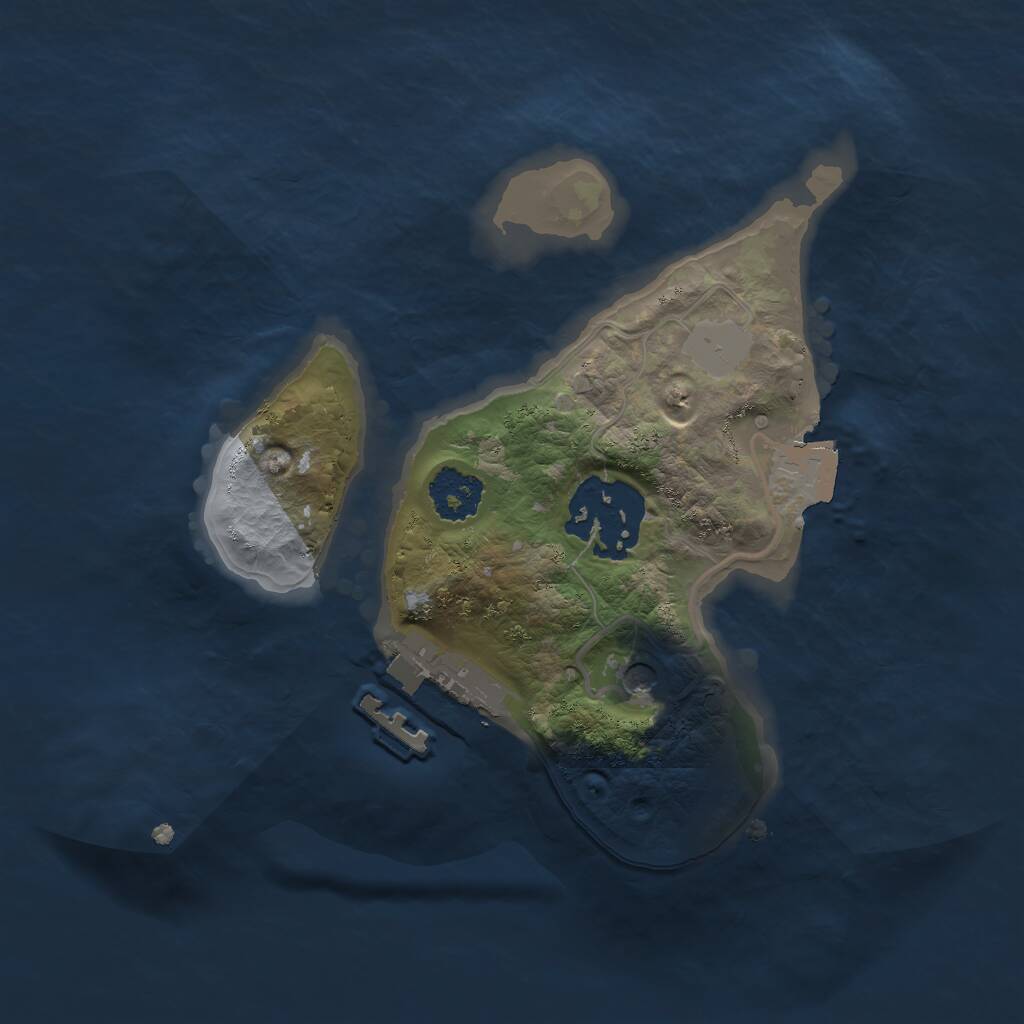 Rust Map: Procedural Map, Size: 1950, Seed: 1979, 4 Monuments