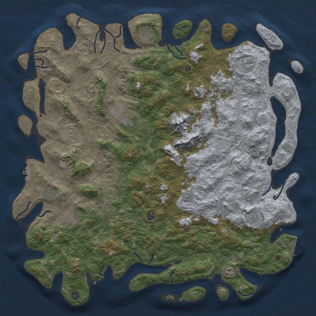 Rust Map: Procedural Map, Size: 5500, Seed: 11312561, 20 Monuments