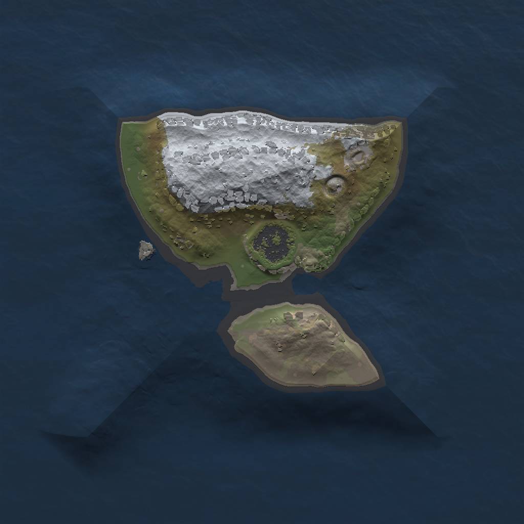 Rust Map: Procedural Map, Size: 1500, Seed: 670093483, 4 Monuments