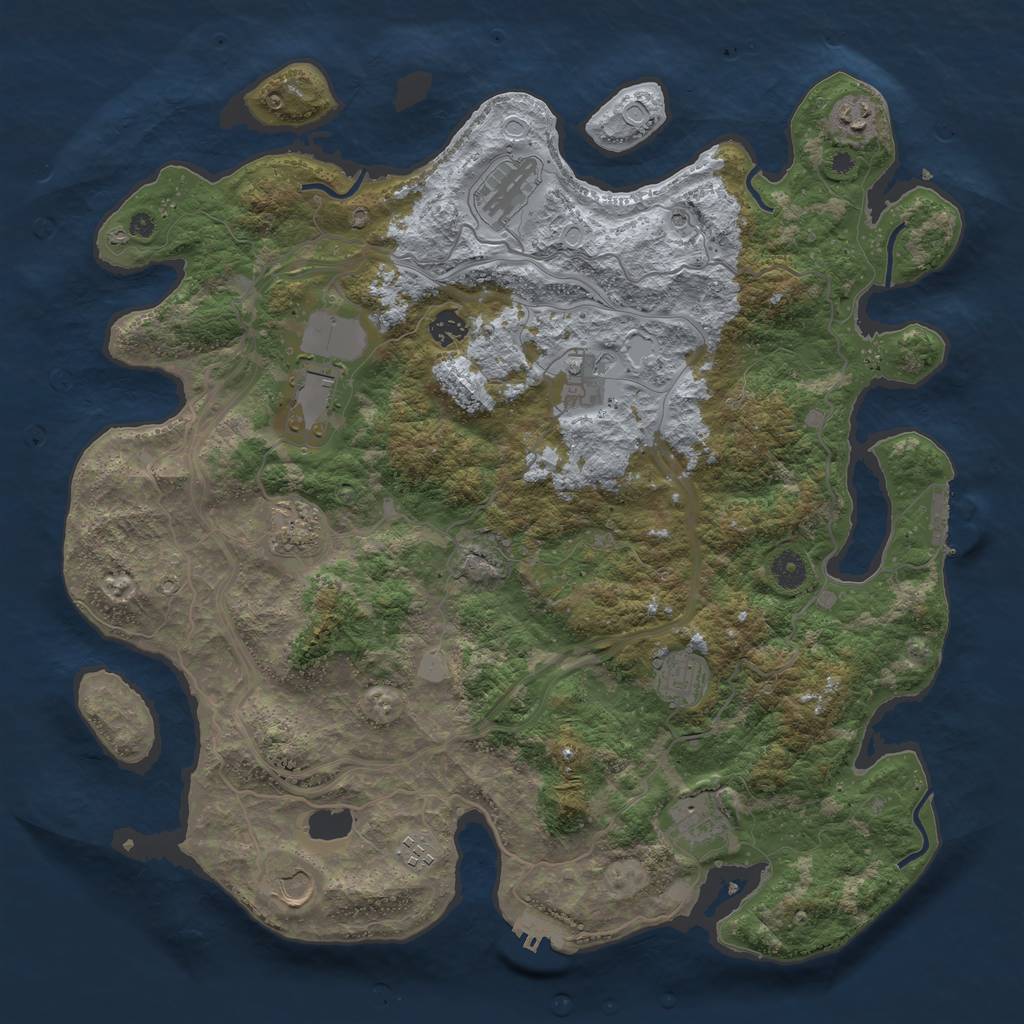 Rust Map: Procedural Map, Size: 4287, Seed: 1626925556, 18 Monuments