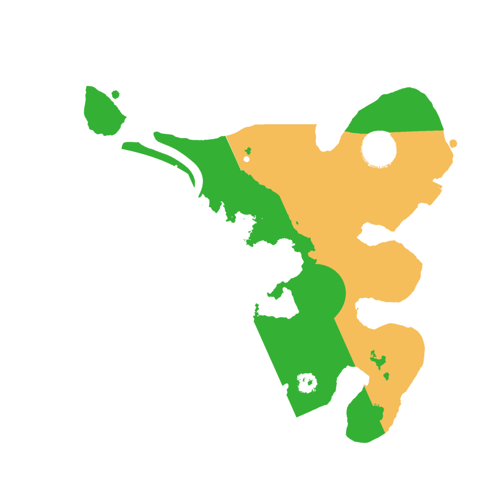 Biome Rust Map: Procedural Map, Size: 2500, Seed: 25384