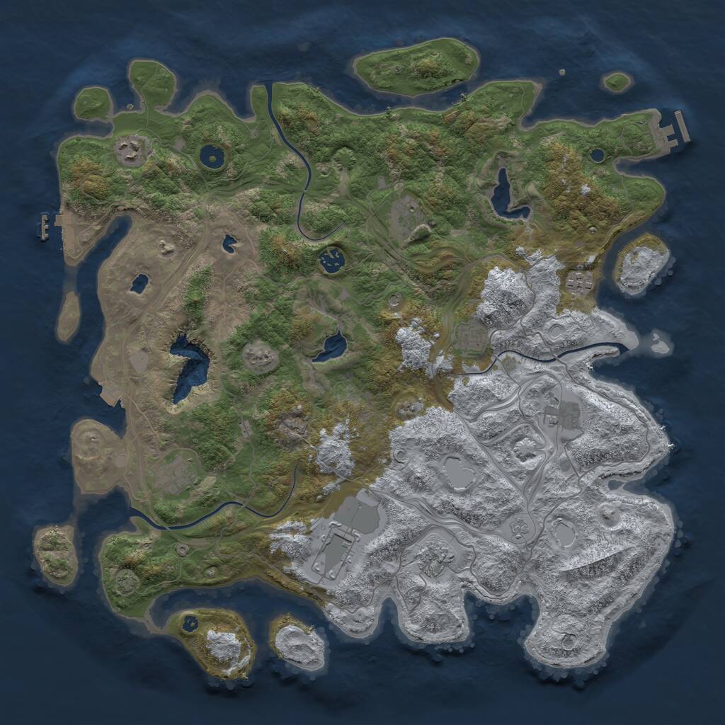 Rust Map: Procedural Map, Size: 4500, Seed: 9635794, 15 Monuments