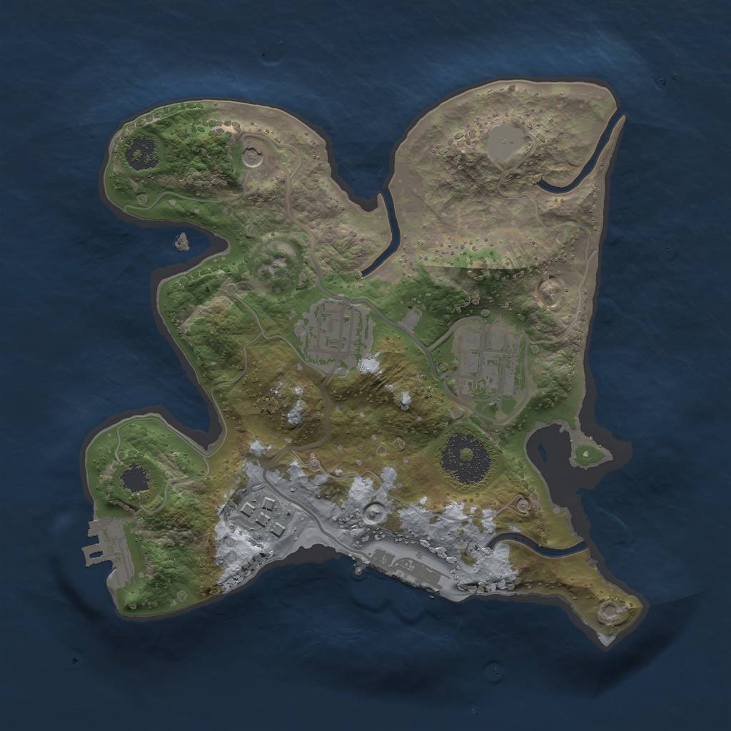Rust Map: Procedural Map, Size: 2250, Seed: 73846, 11 Monuments