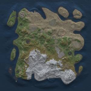 Thumbnail Rust Map: Procedural Map, Size: 3500, Seed: 461017160, 19 Monuments