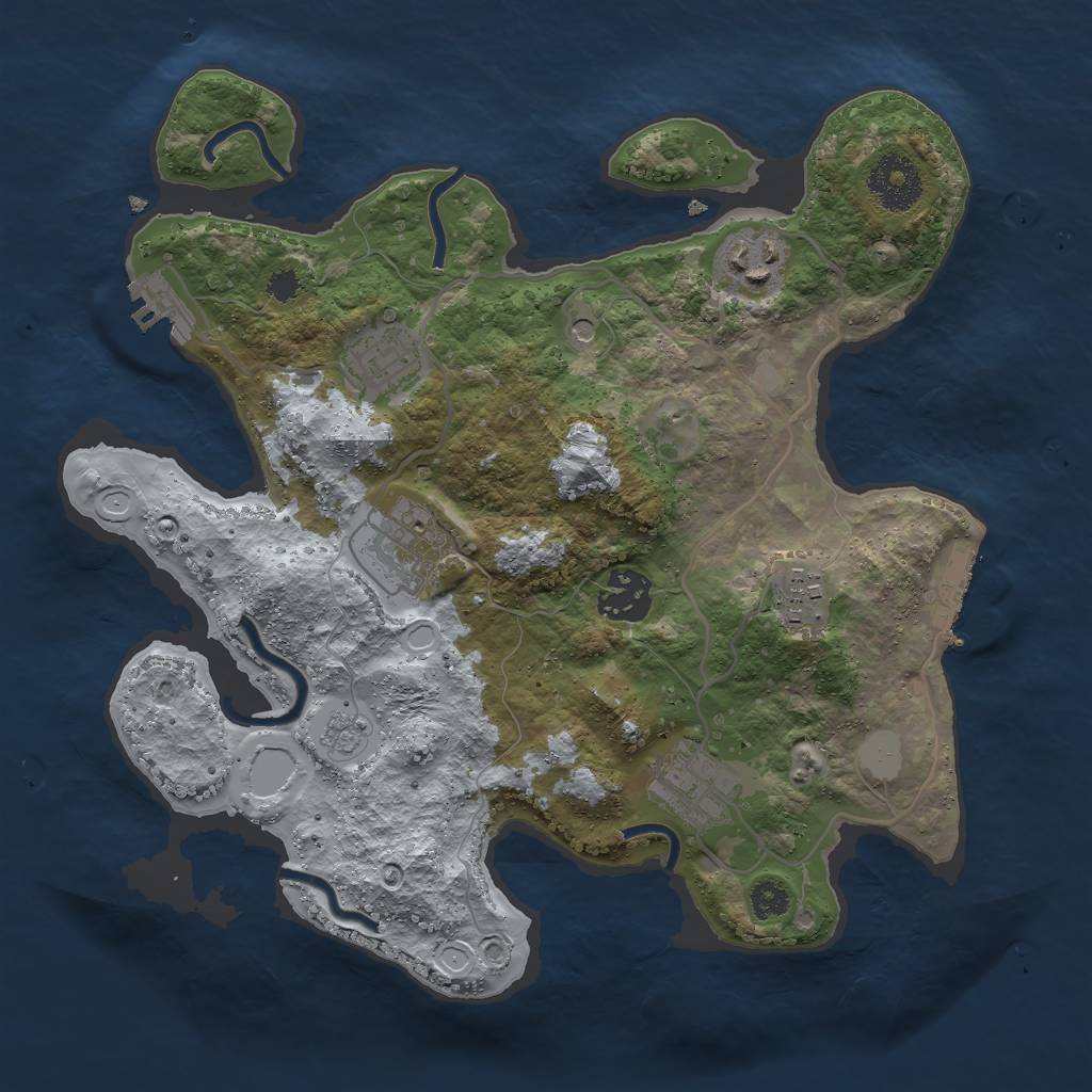 Rust Map: Procedural Map, Size: 3000, Seed: 1567, 15 Monuments