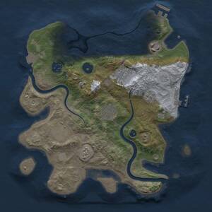 Thumbnail Rust Map: Procedural Map, Size: 3000, Seed: 2079921286, 12 Monuments