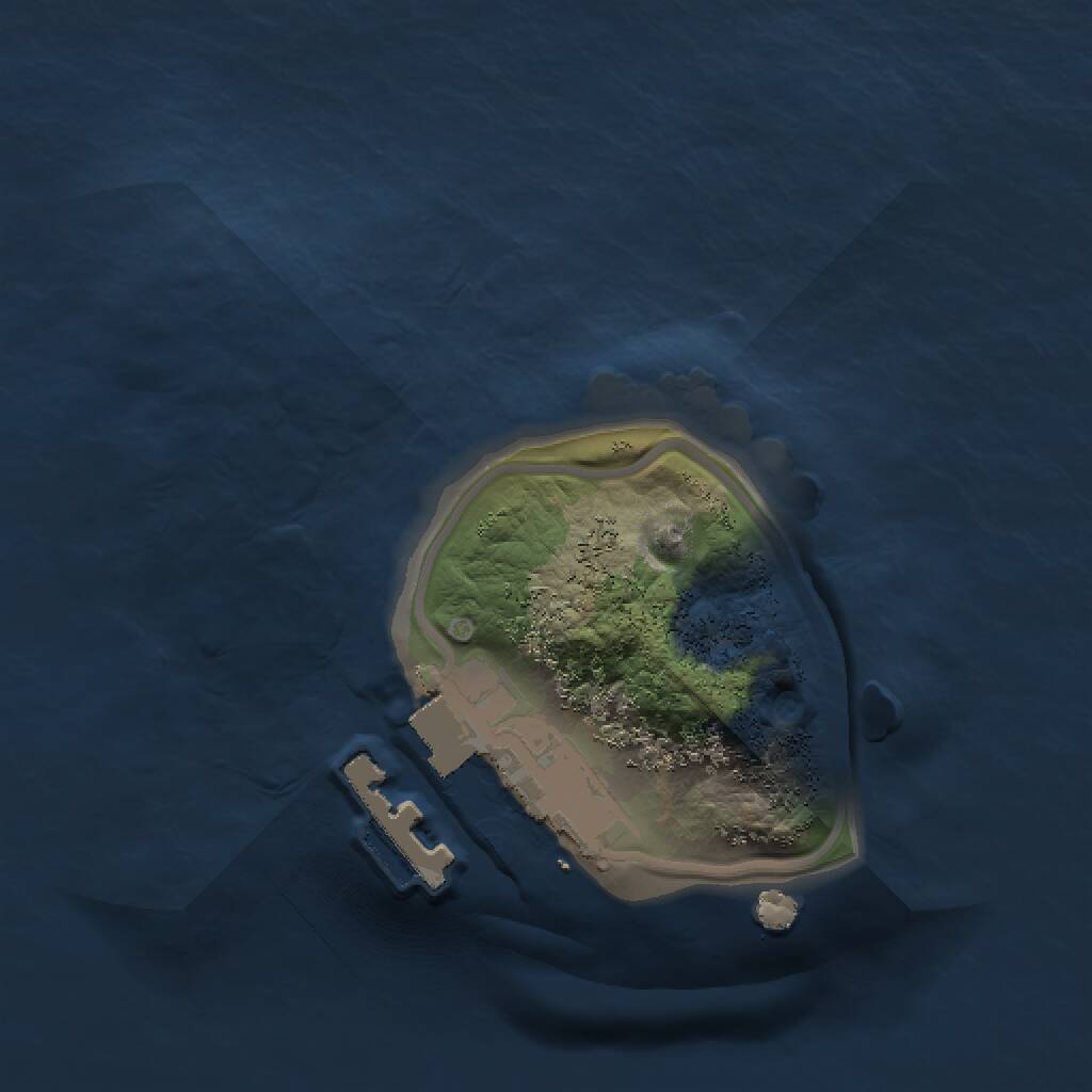 Rust Map: Procedural Map, Size: 1100, Seed: 15, 2 Monuments