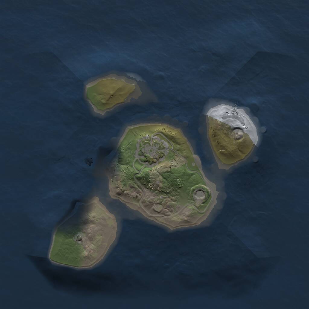 Rust Map: Procedural Map, Size: 1500, Seed: 1140777824, 2 Monuments