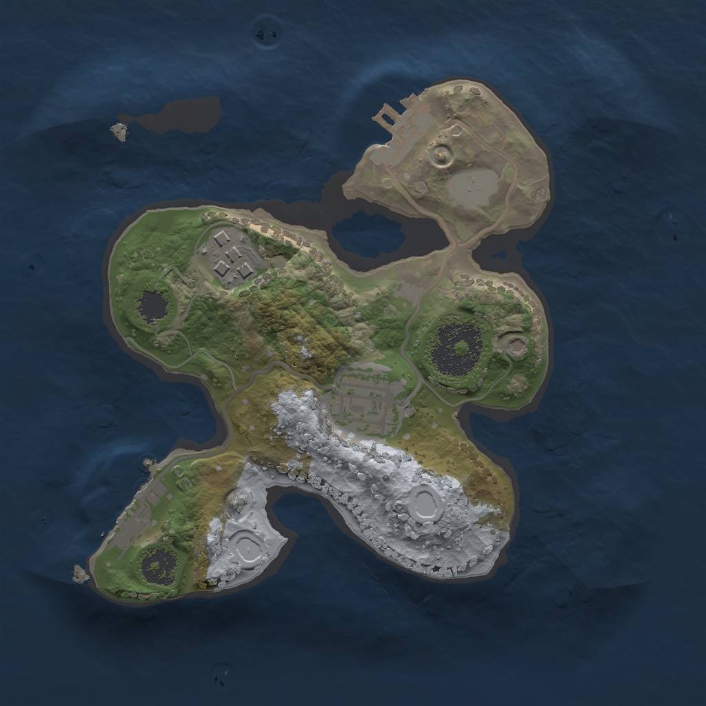 Rust Map: Procedural Map, Size: 2000, Seed: 589, 9 Monuments