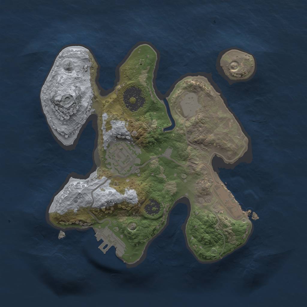 Rust Map: Procedural Map, Size: 2000, Seed: 787471002, 8 Monuments