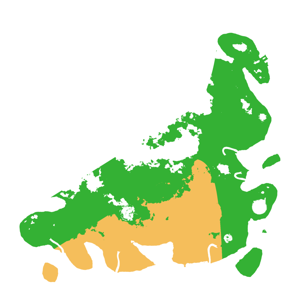 Biome Rust Map: Procedural Map, Size: 3700, Seed: 296536