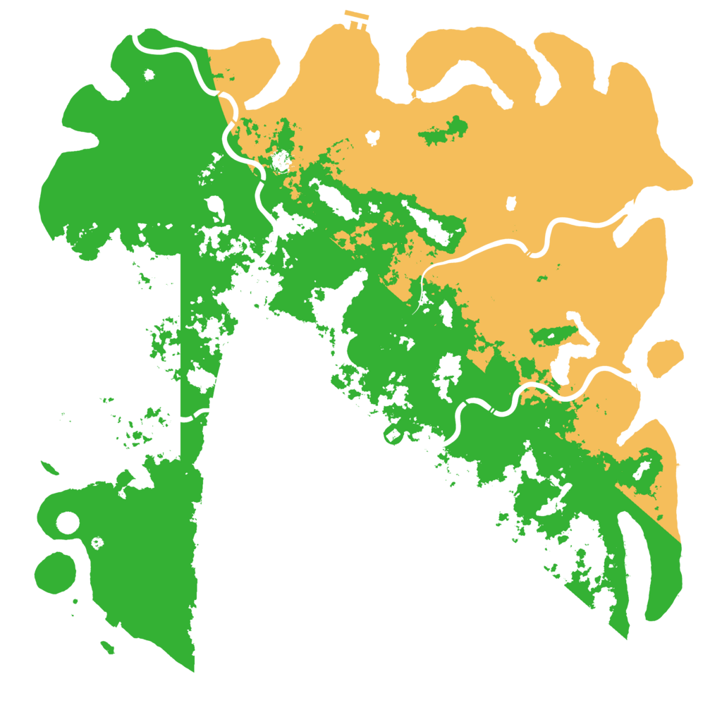 Biome Rust Map: Procedural Map, Size: 6000, Seed: 58320754