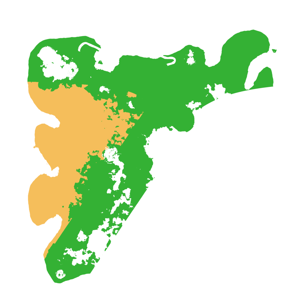 Biome Rust Map: Procedural Map, Size: 3500, Seed: 18596