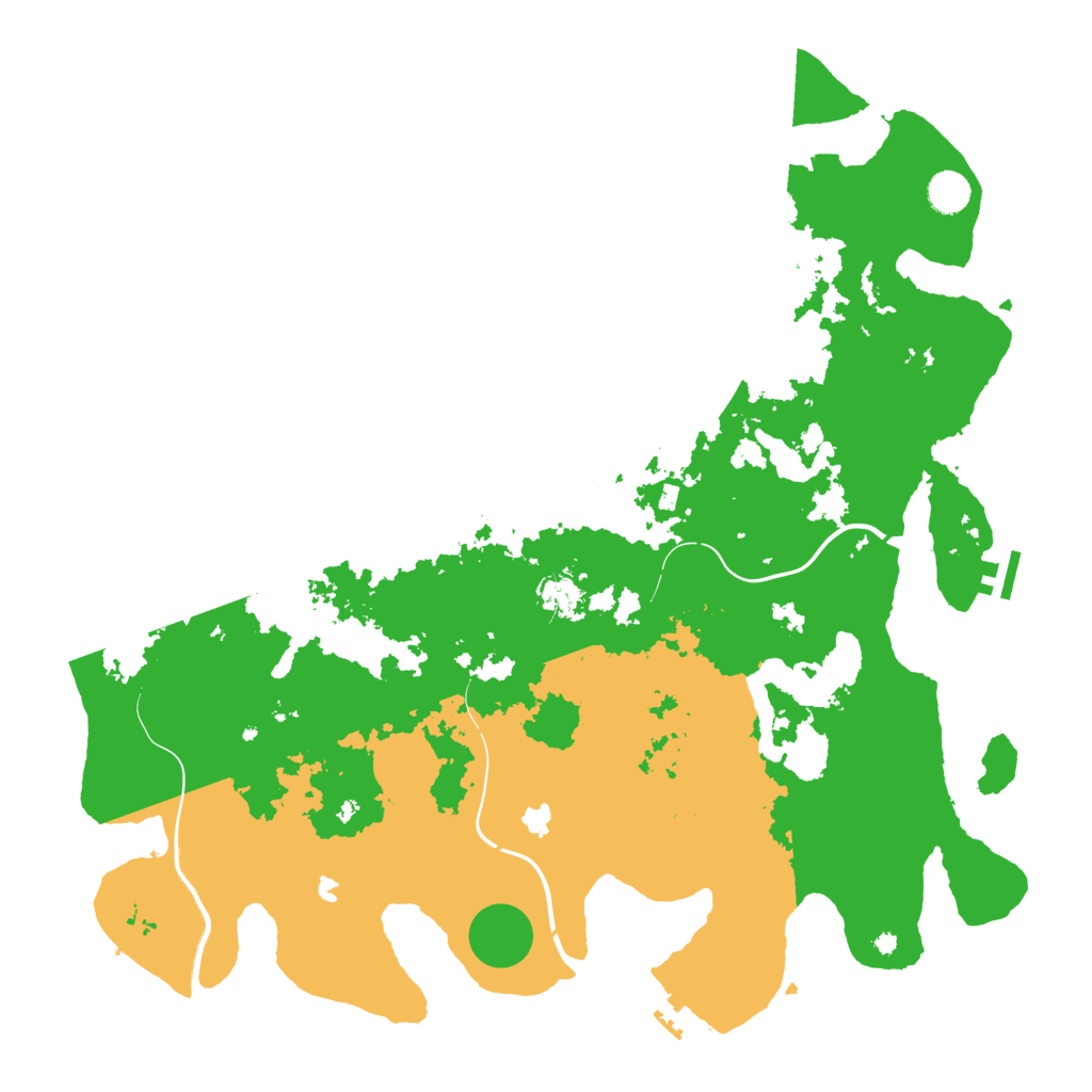 Biome Rust Map: Procedural Map, Size: 4500, Seed: 3233