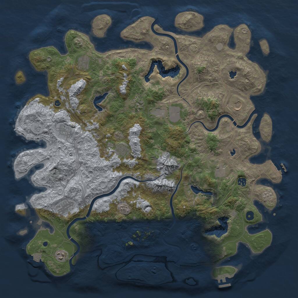 Rust Map: Procedural Map, Size: 5000, Seed: 96567846, 17 Monuments