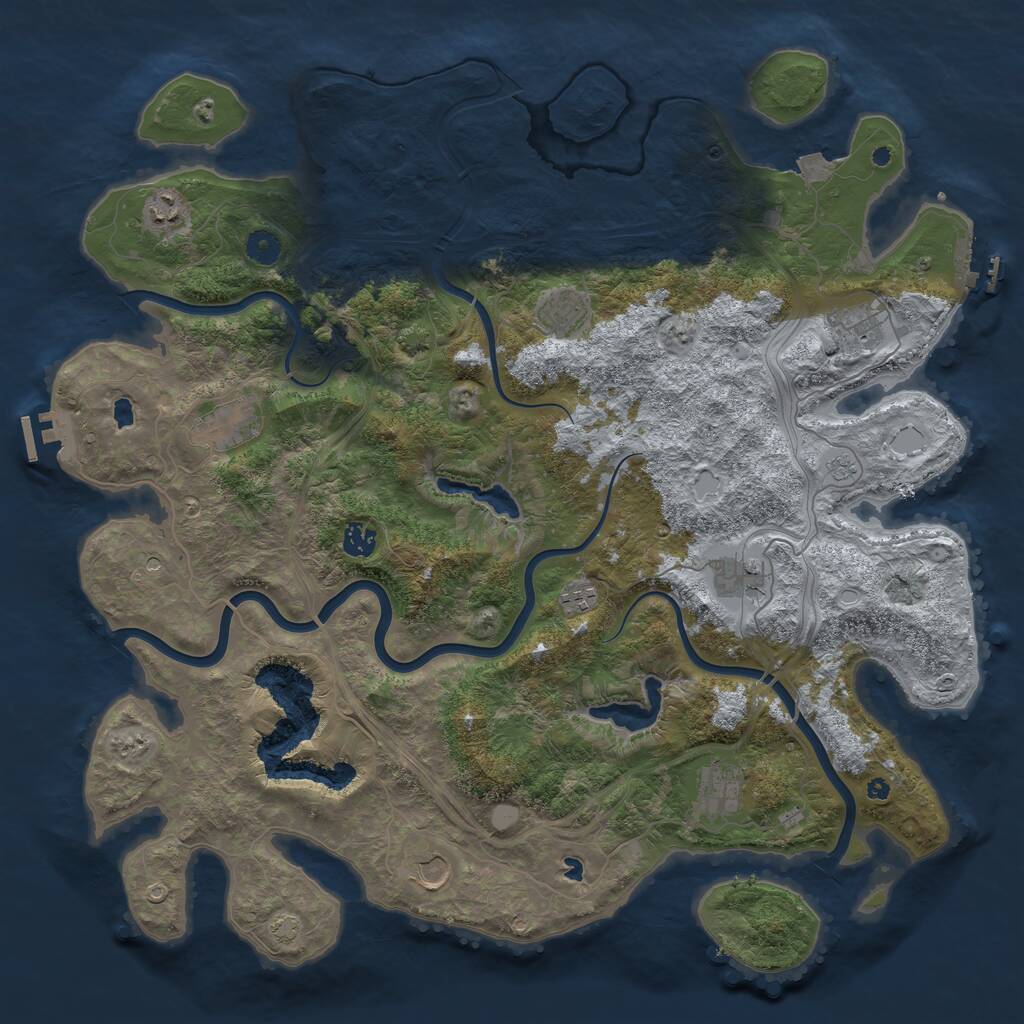 Rust Map: Procedural Map, Size: 4500, Seed: 6473931, 15 Monuments