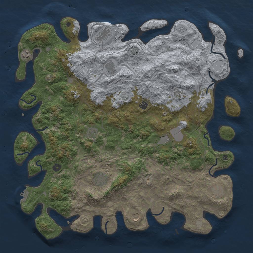 Rust Map: Procedural Map, Size: 4650, Seed: 2147483645, 19 Monuments