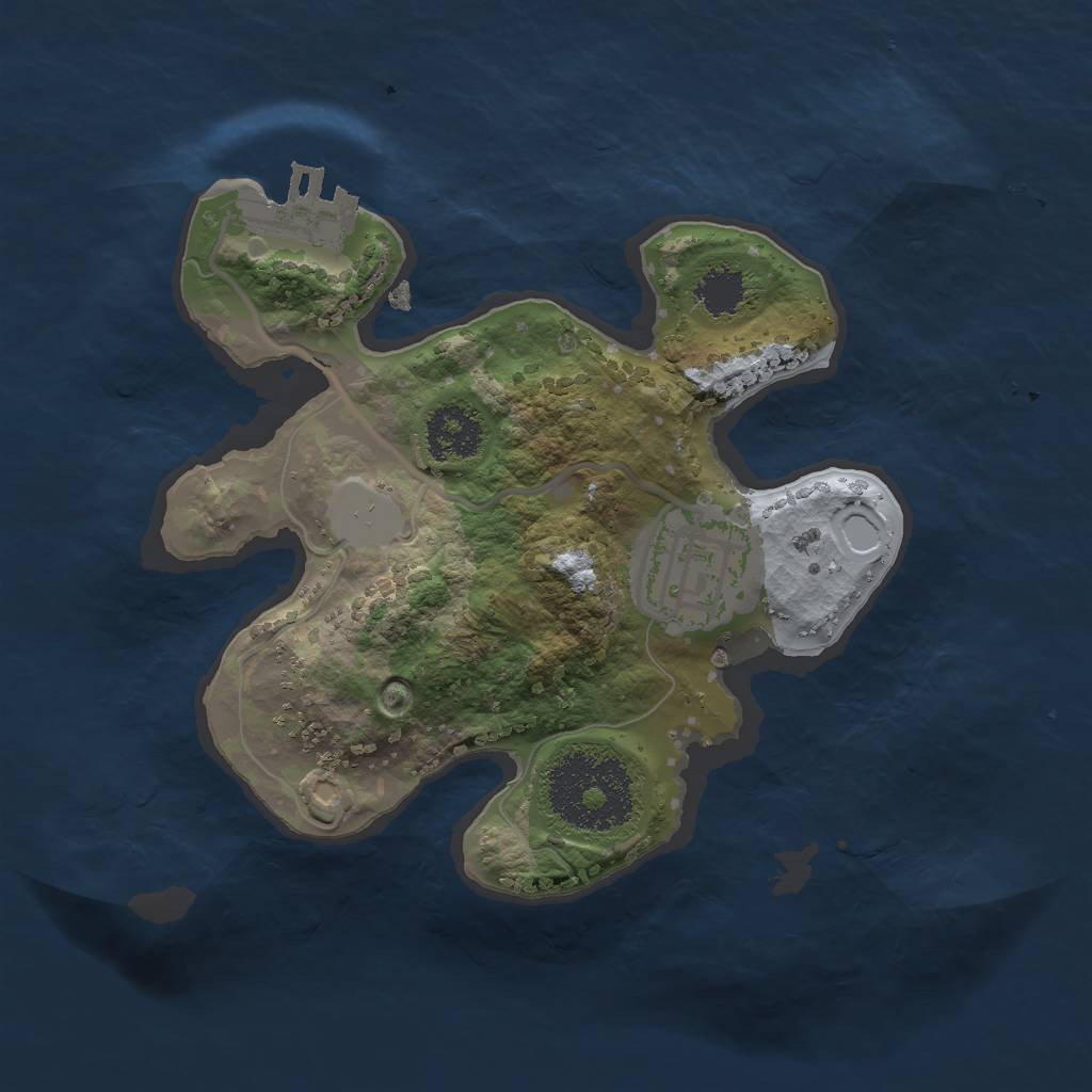 Rust Map: Procedural Map, Size: 2000, Seed: 1455211050, 7 Monuments