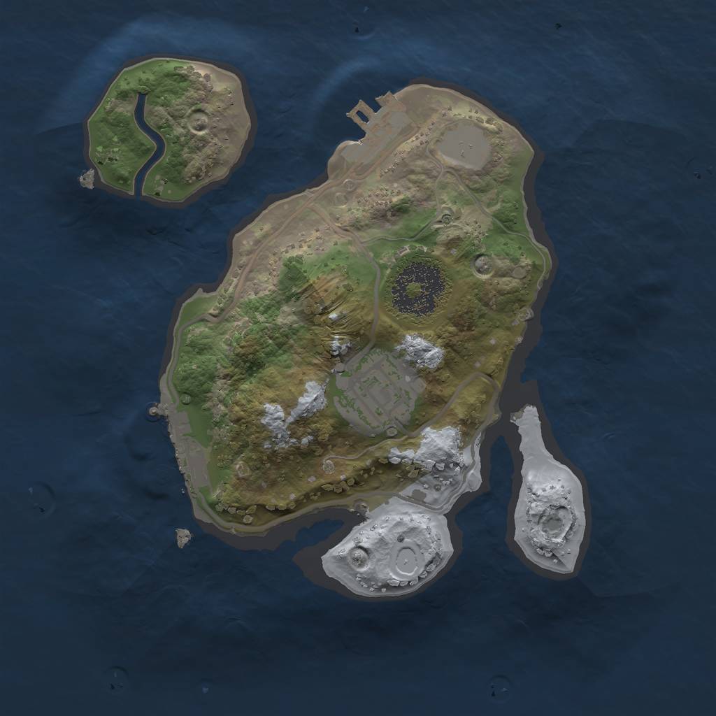 Rust Map: Procedural Map, Size: 2000, Seed: 455353, 8 Monuments