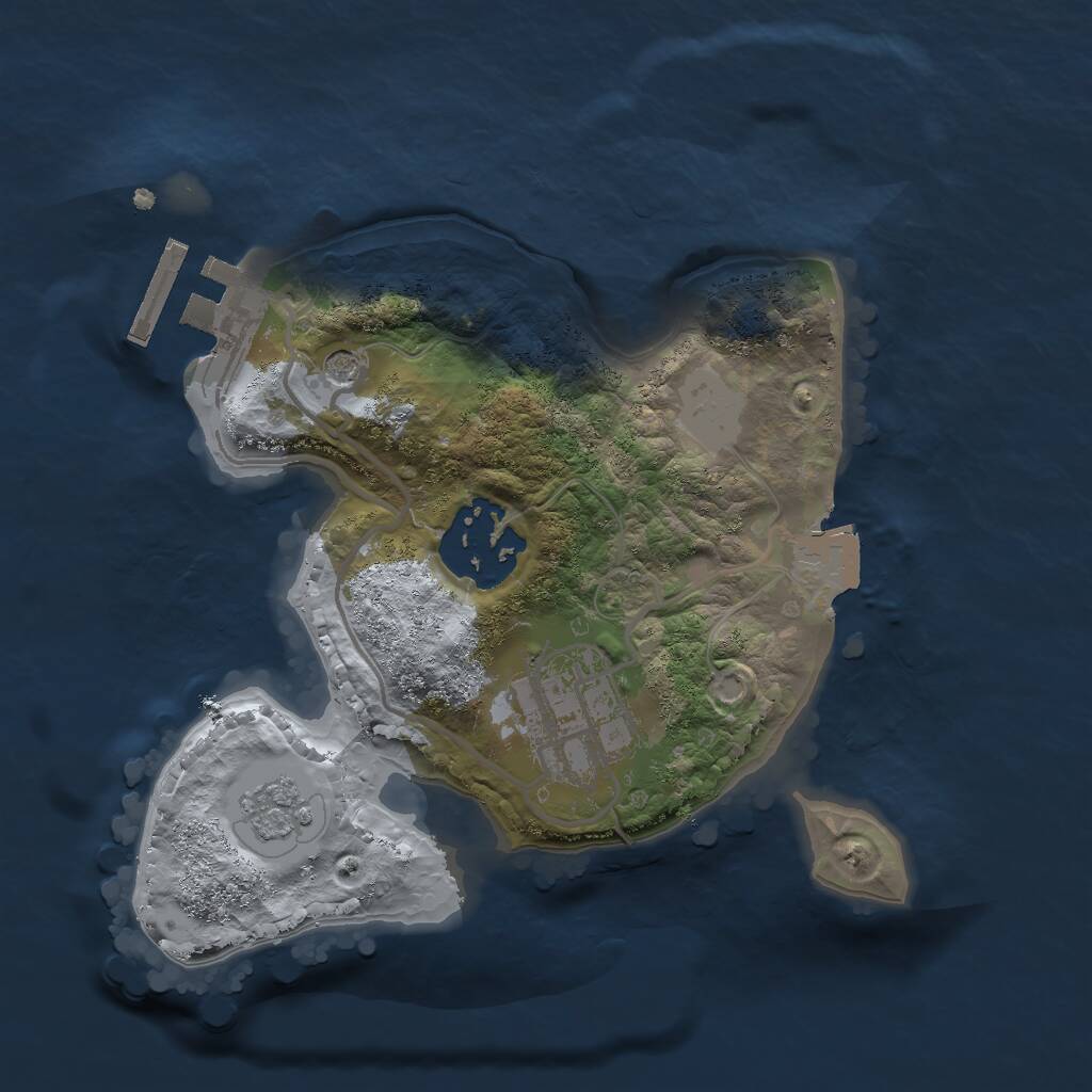 Rust Map: Procedural Map, Size: 2000, Seed: 2104457150, 6 Monuments