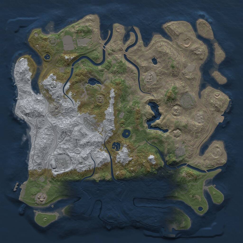 Rust Map: Procedural Map, Size: 4250, Seed: 167658319, 15 Monuments