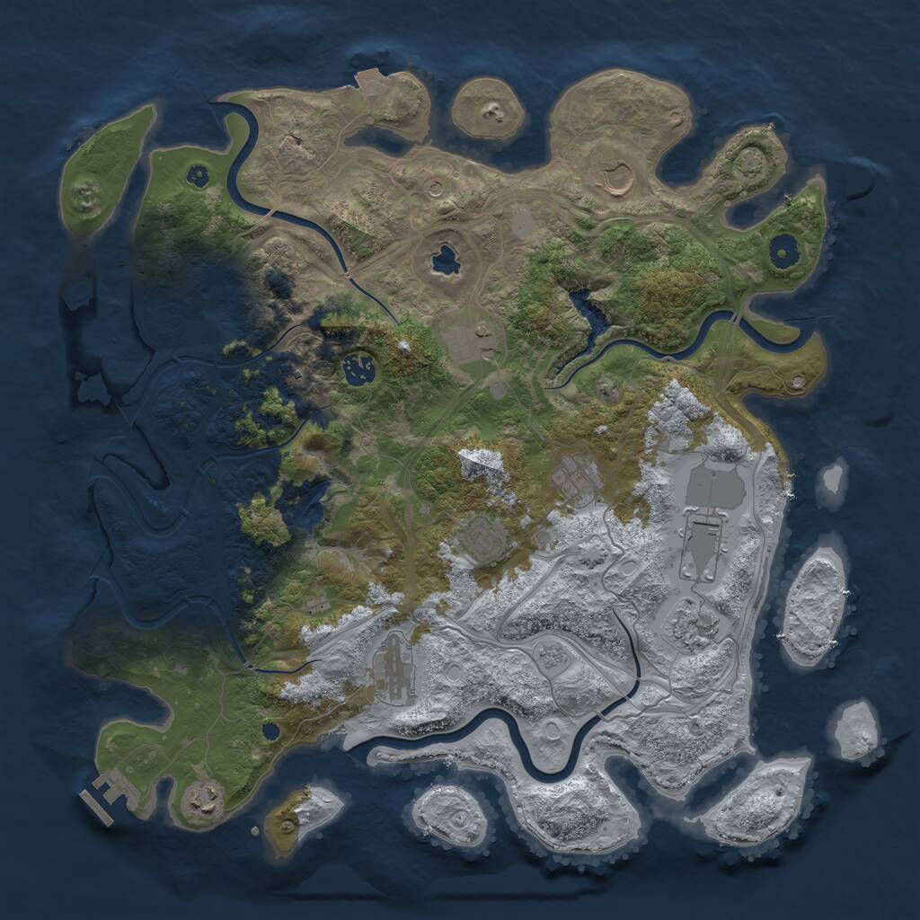 Rust Map: Procedural Map, Size: 4250, Seed: 642431615, 15 Monuments