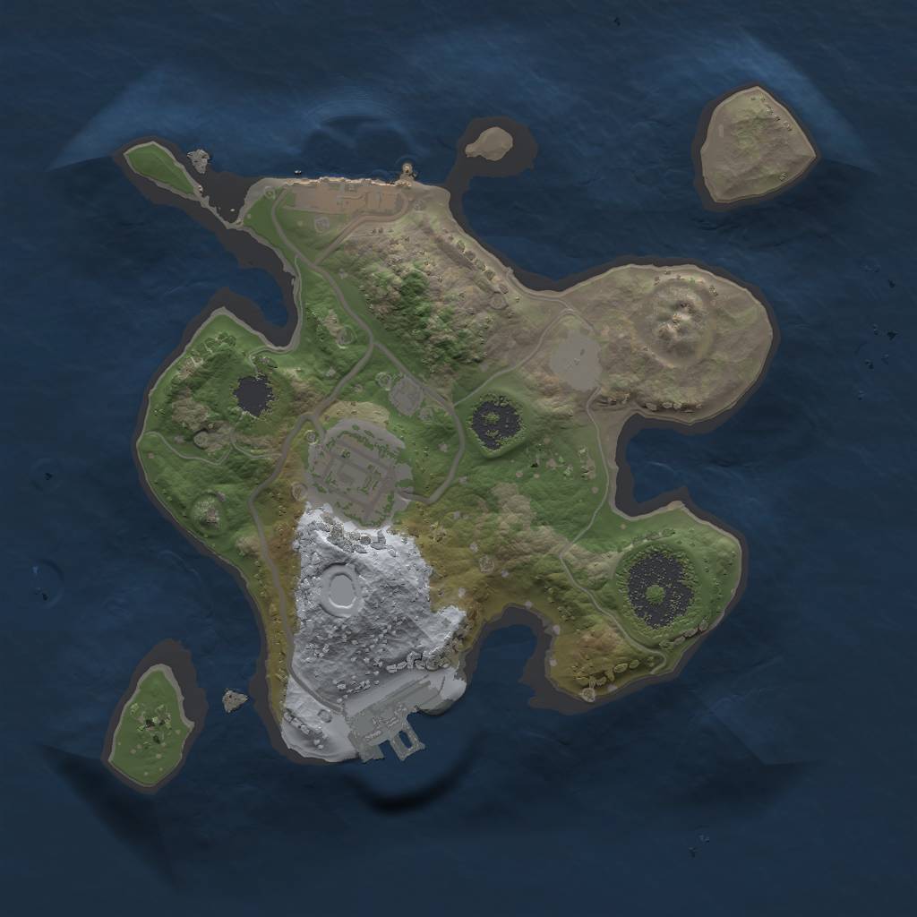 Rust Map: Procedural Map, Size: 2000, Seed: 1849054, 8 Monuments