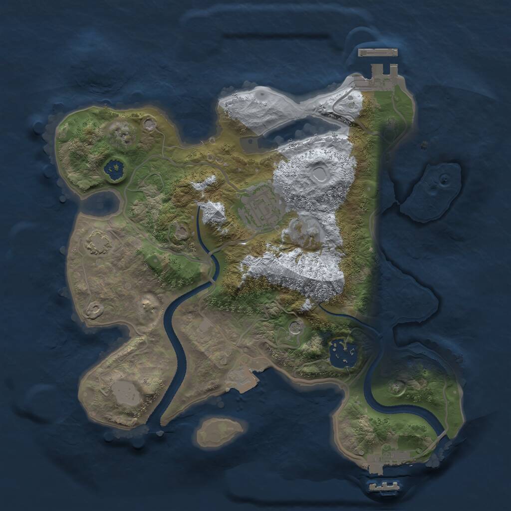 Rust Map: Procedural Map, Size: 2600, Seed: 236712, 7 Monuments