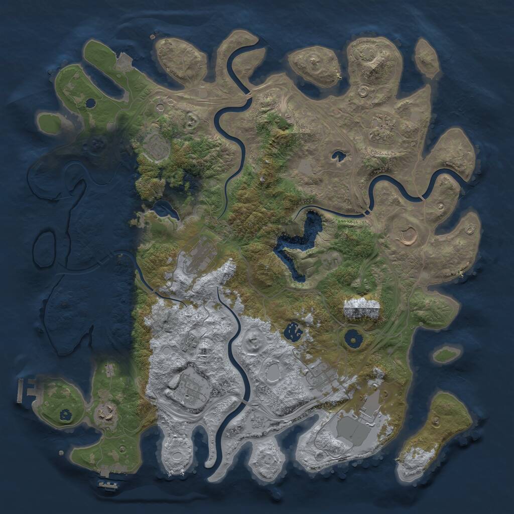 Rust Map: Procedural Map, Size: 4250, Seed: 982877353, 16 Monuments