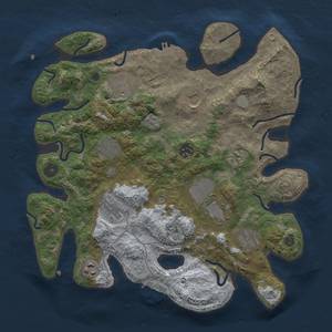 Thumbnail Rust Map: Procedural Map, Size: 3500, Seed: 74574017, 19 Monuments