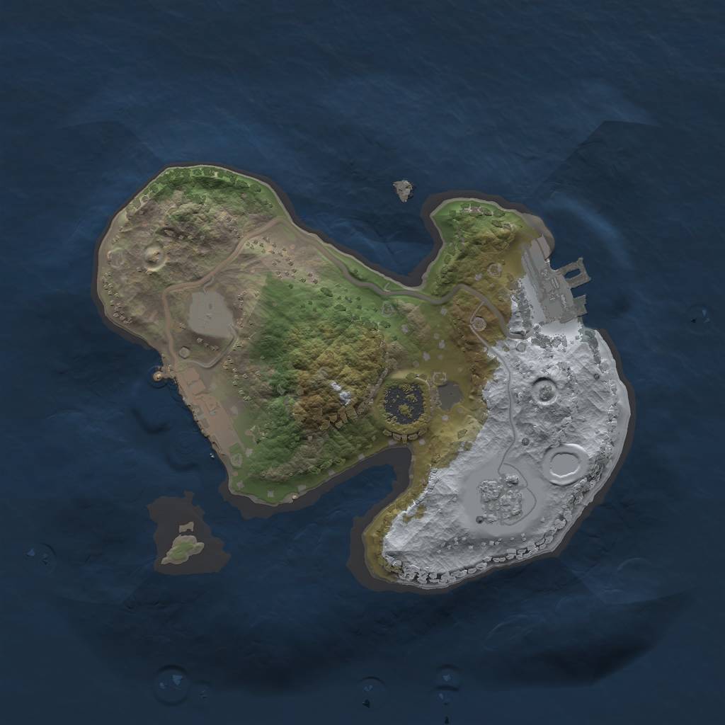 Rust Map: Procedural Map, Size: 1800, Seed: 953831, 8 Monuments