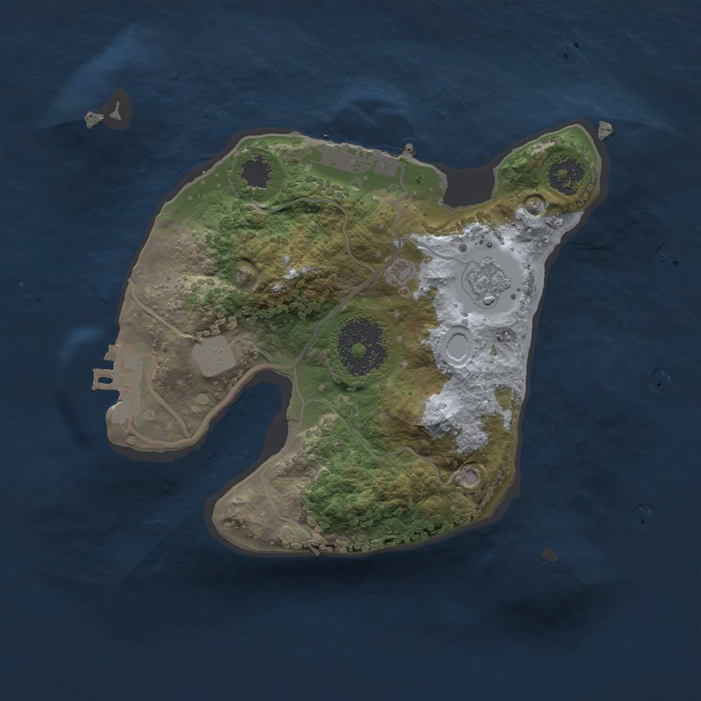 Rust Map: Procedural Map, Size: 2000, Seed: 2920, 8 Monuments