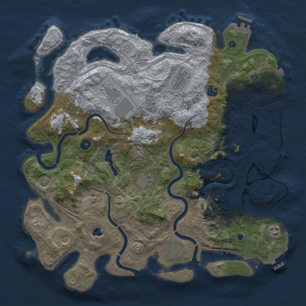 Rust Map: Procedural Map, Size: 4250, Seed: 689732790, 15 Monuments