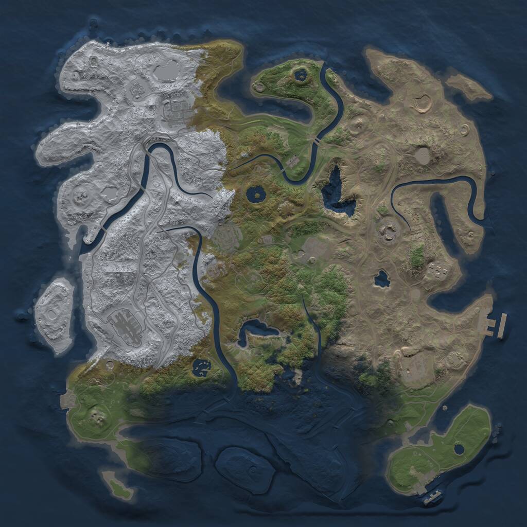 Rust Map: Procedural Map, Size: 4250, Seed: 550245898, 15 Monuments