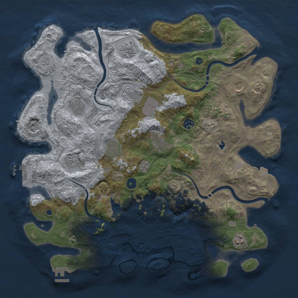 Rust Map: Procedural Map, Size: 4250, Seed: 1404269840, 16 Monuments