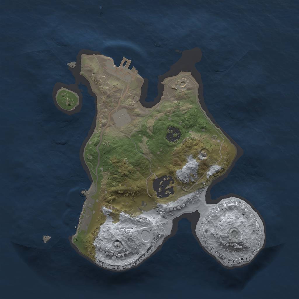 Rust Map: Procedural Map, Size: 2000, Seed: 127516, 8 Monuments