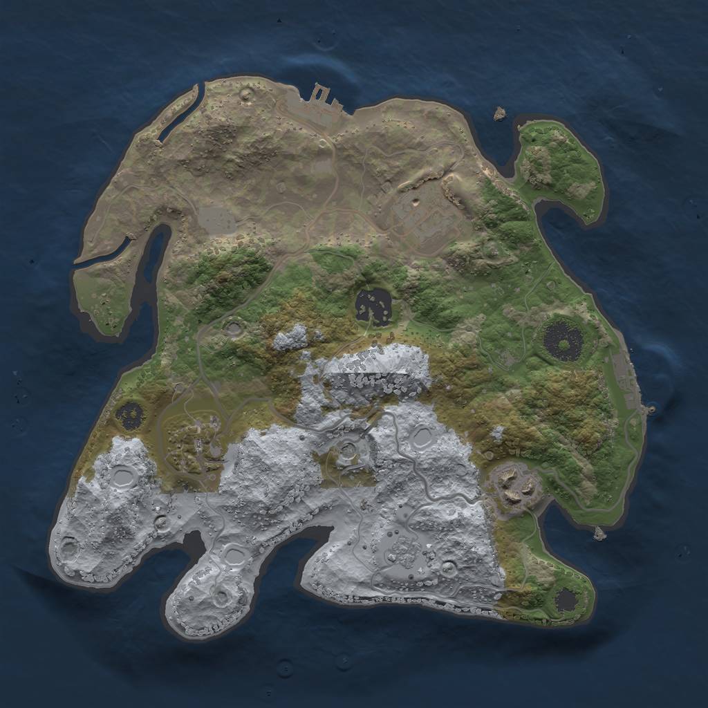 Rust Map: Procedural Map, Size: 2700, Seed: 204738, 13 Monuments