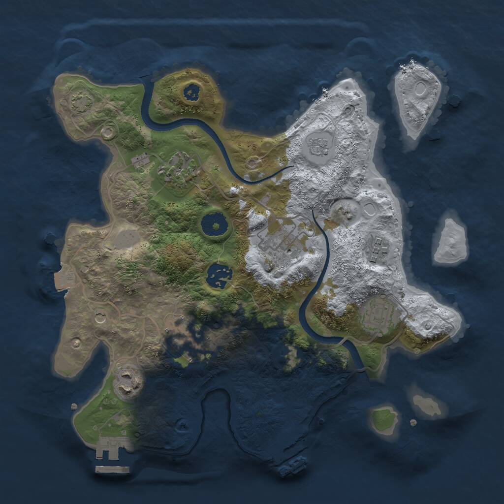 Rust Map: Procedural Map, Size: 3000, Seed: 527230154, 13 Monuments