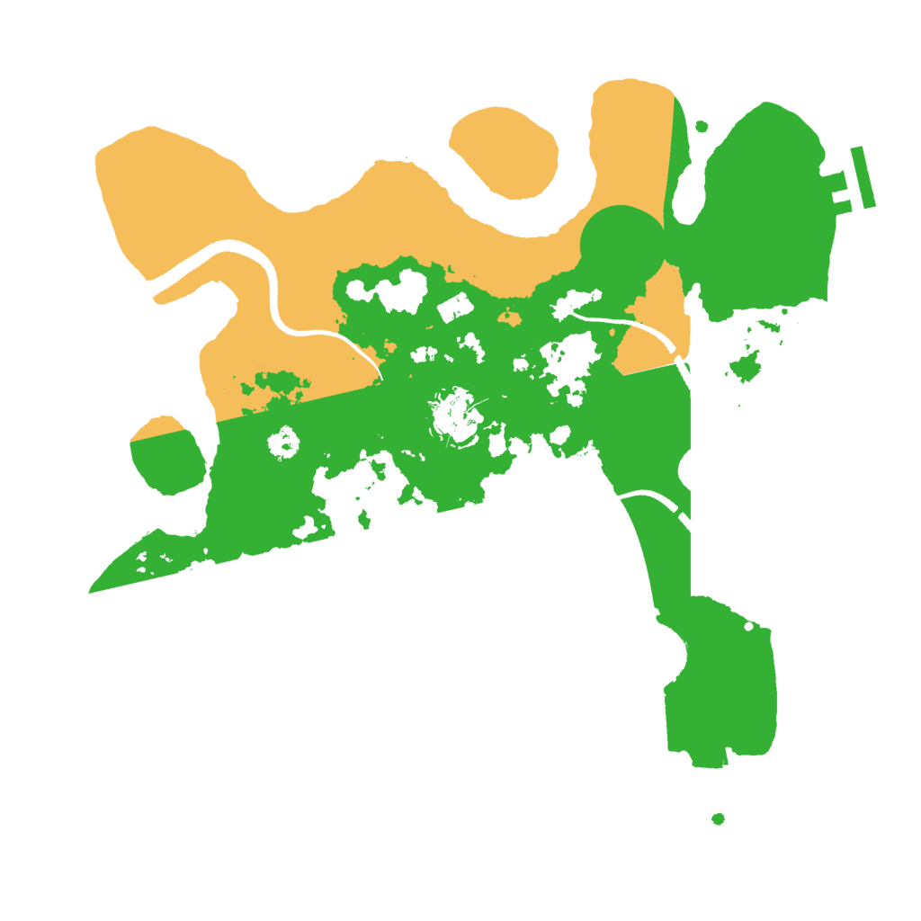 Biome Rust Map: Procedural Map, Size: 3000, Seed: 1196156601