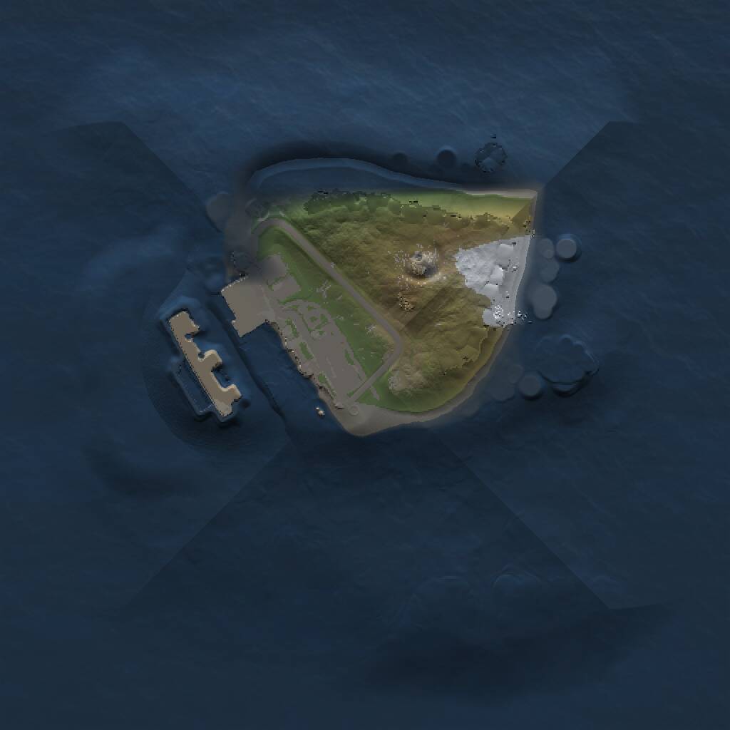 Rust Map: Procedural Map, Size: 1000, Seed: 893184567, 2 Monuments