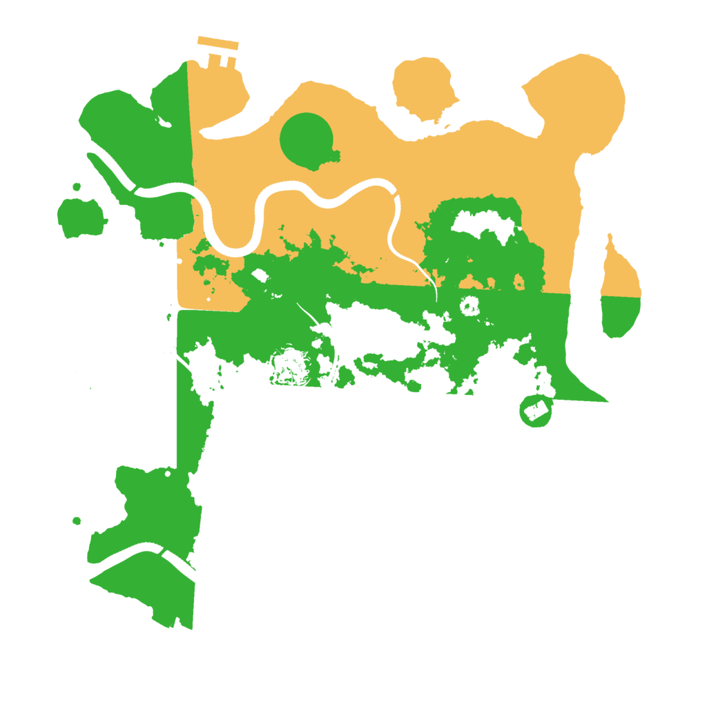 Biome Rust Map: Procedural Map, Size: 3500, Seed: 25104