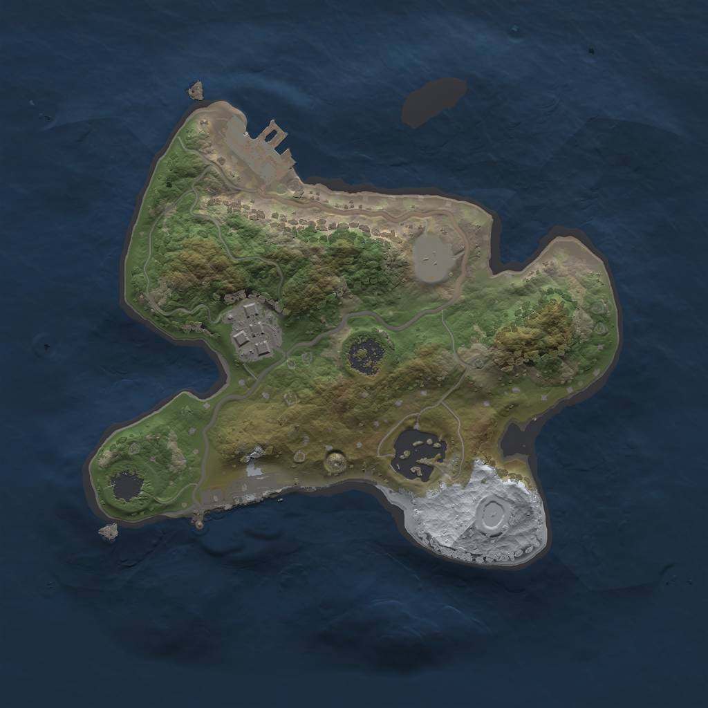 Rust Map: Procedural Map, Size: 2000, Seed: 455795264, 9 Monuments