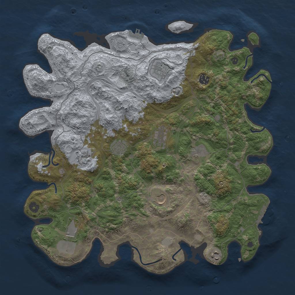 Rust Map: Procedural Map, Size: 4250, Seed: 863621067, 19 Monuments