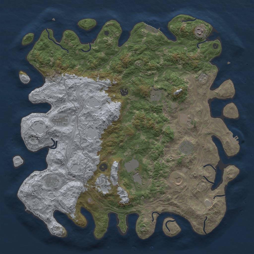 Rust Map: Procedural Map, Size: 4700, Seed: 341529, 20 Monuments