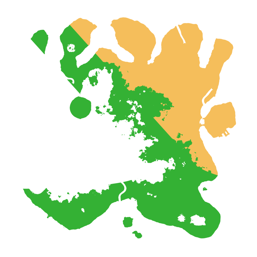 Biome Rust Map: Procedural Map, Size: 3200, Seed: 1984