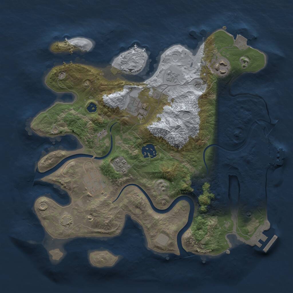 Rust Map: Procedural Map, Size: 3000, Seed: 302190385, 11 Monuments