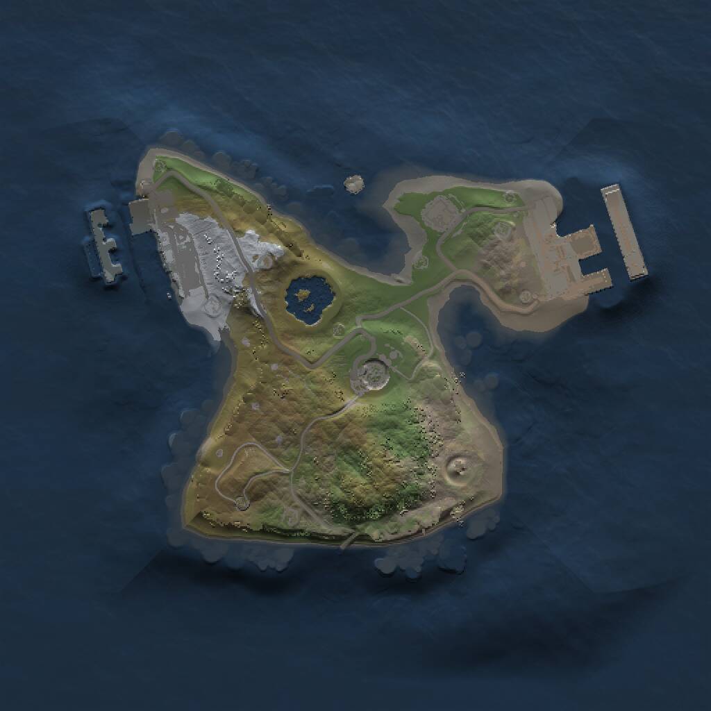 Rust Map: Procedural Map, Size: 1500, Seed: 914597763, 4 Monuments