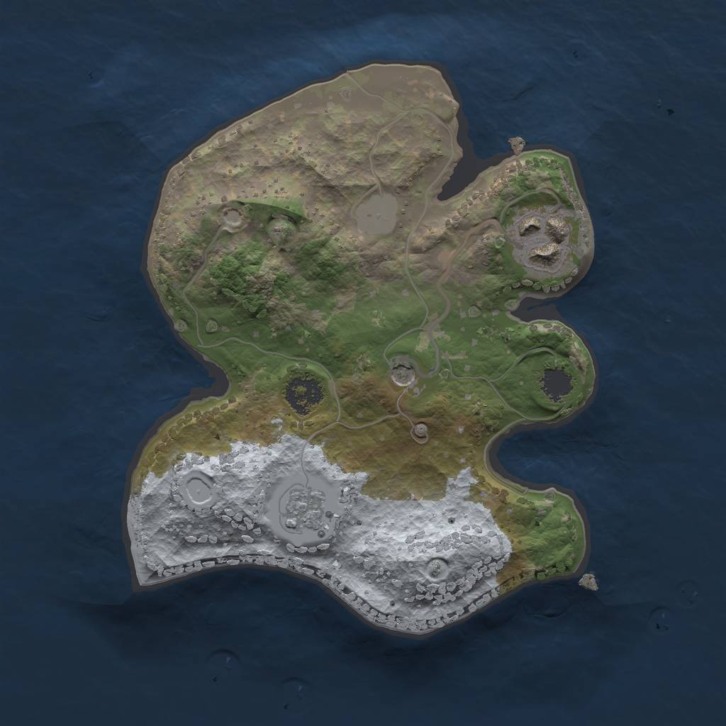Rust Map: Procedural Map, Size: 2000, Seed: 100839264, 8 Monuments