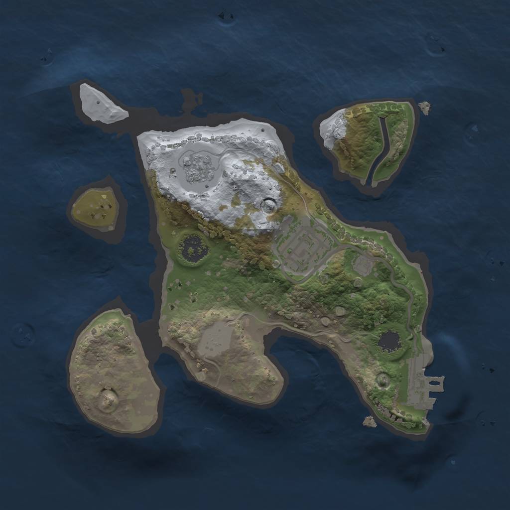 Rust Map: Procedural Map, Size: 2000, Seed: 117868612, 8 Monuments