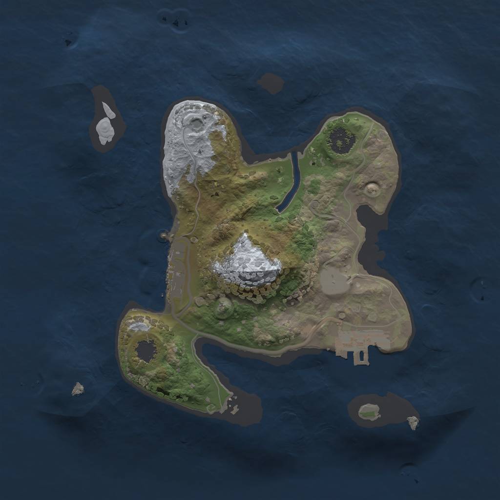 Rust Map: Procedural Map, Size: 2000, Seed: 139761888, 7 Monuments